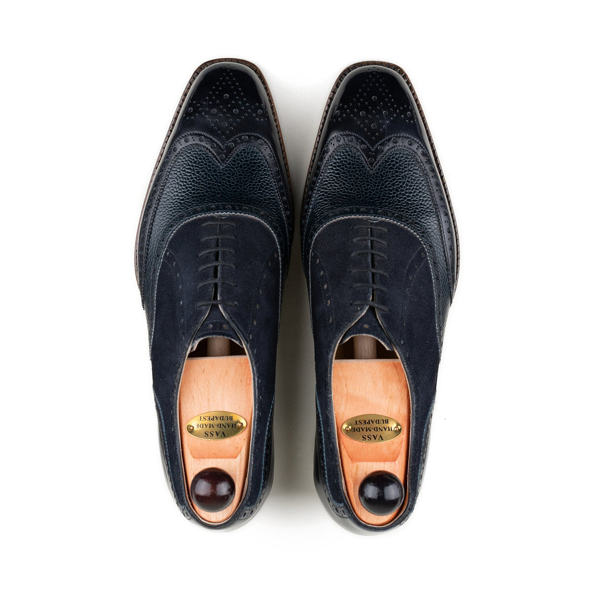 Budapest Oxford - Blue Museum / Suede / Grain