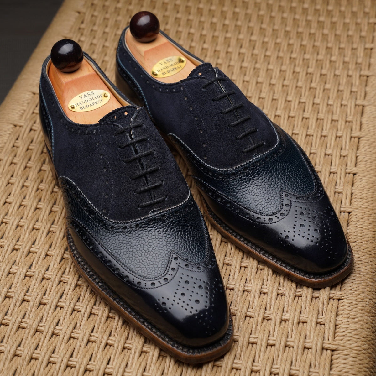 Budapest Oxford - Blue Museum / Suede / Grain