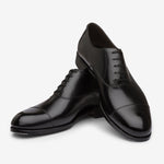 Load image into Gallery viewer, Straight Tip Oxford - Black Calf
