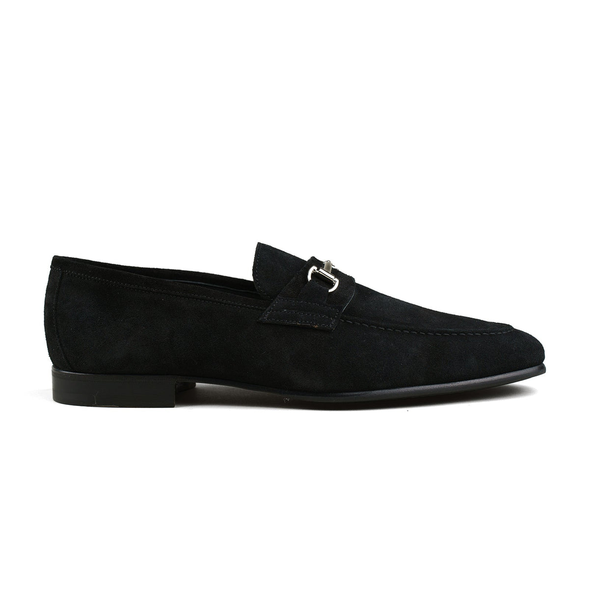 Blake Bit Loafer - Black Suede