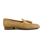 Load image into Gallery viewer, Belgian Tassel Loafer - Golden Brown Suede
