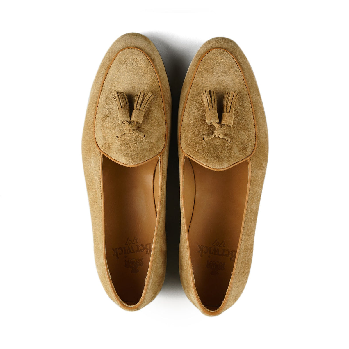 Belgian Tassel Loafer - Golden Brown Suede