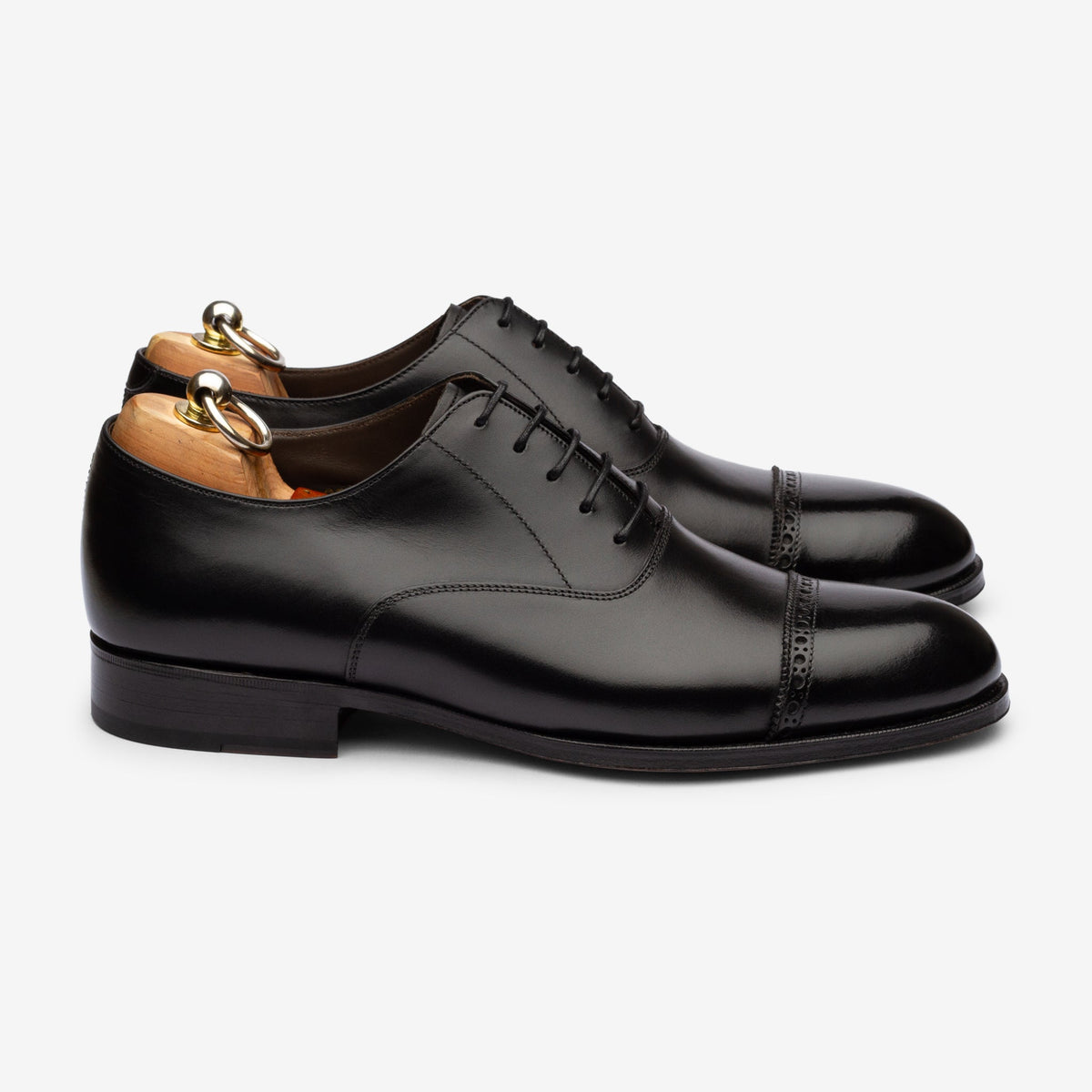 Punch Cap Oxford - Black Calf (Rui Last)