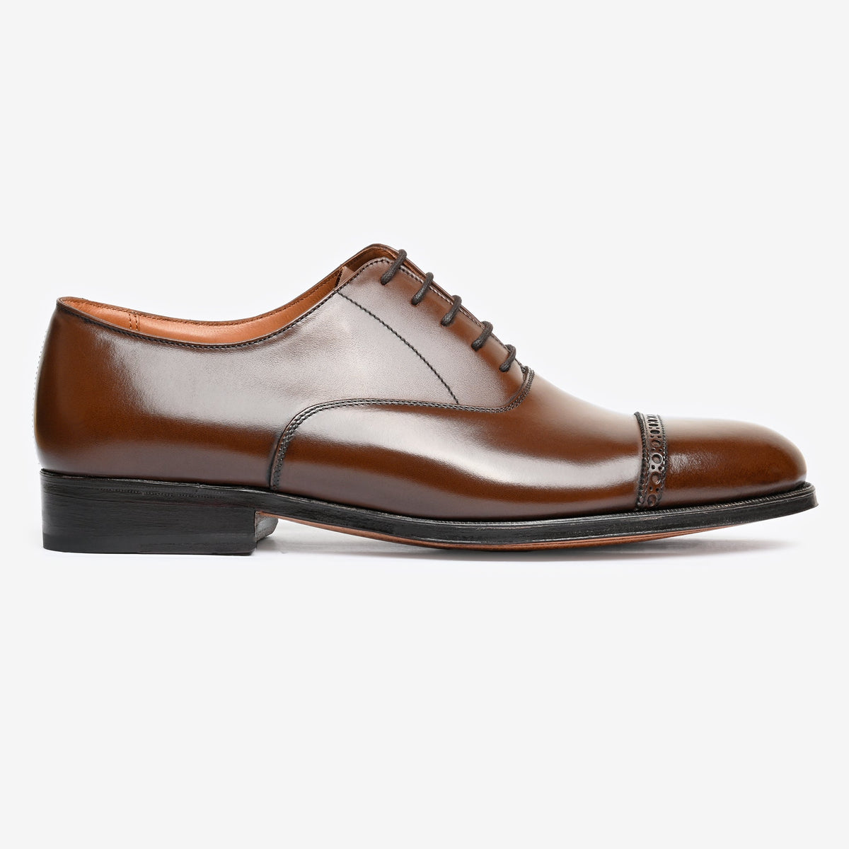 Punch Cap Oxford - Brown Calf