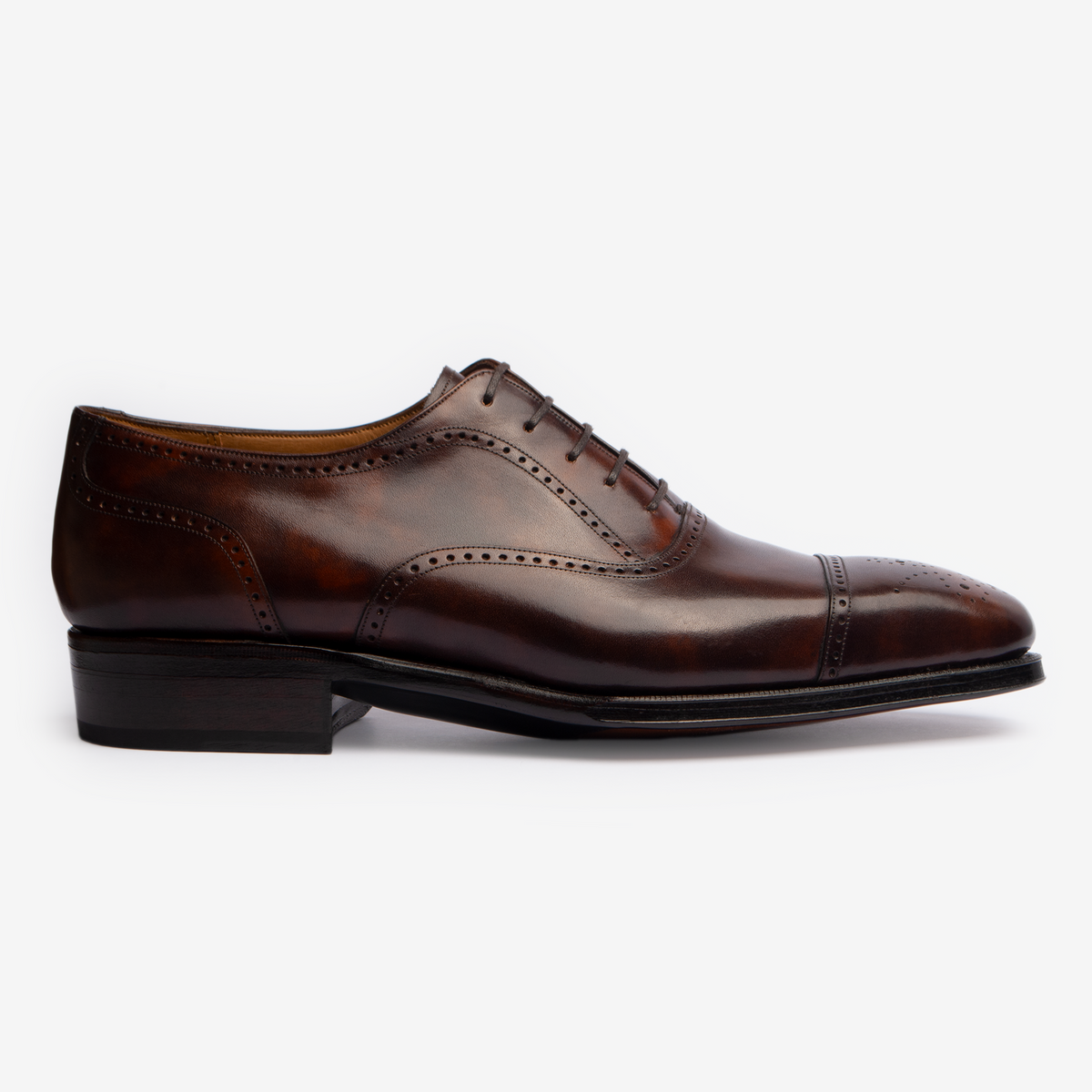 Semi Brogue Oxford - Brown Museum Calf