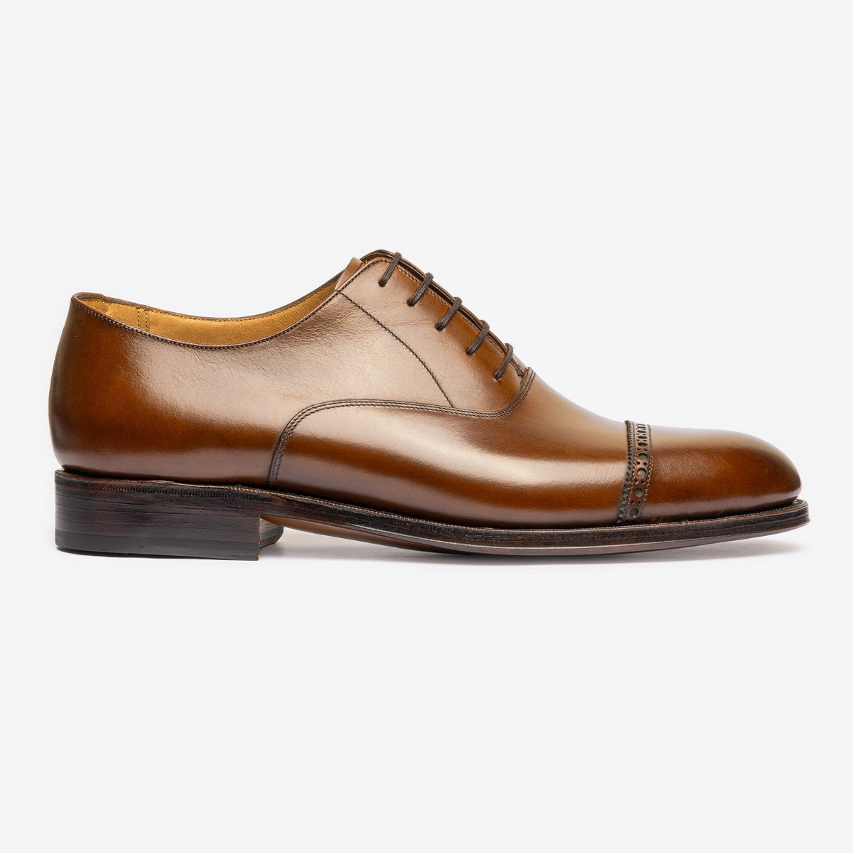 Punch Cap Oxford - Brown Calf