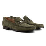 Load image into Gallery viewer, Bologna Bit Loafer - Green Suede
