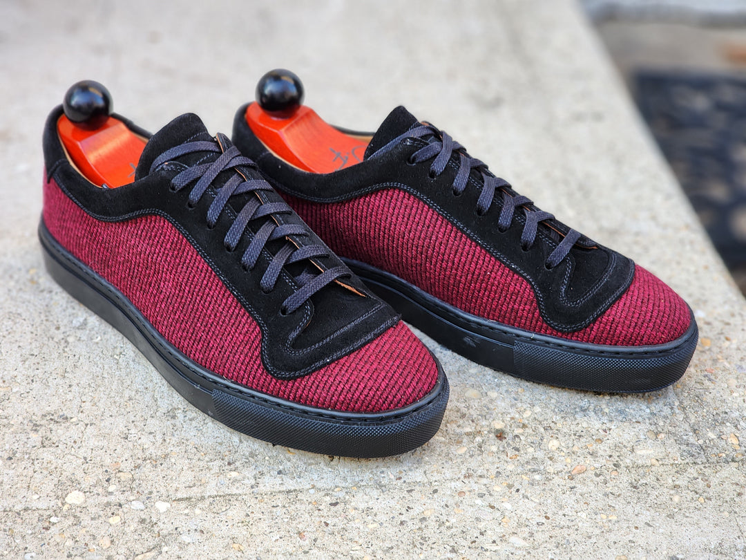 Woodinville - Red Poulsbo Tweed / Black Suede