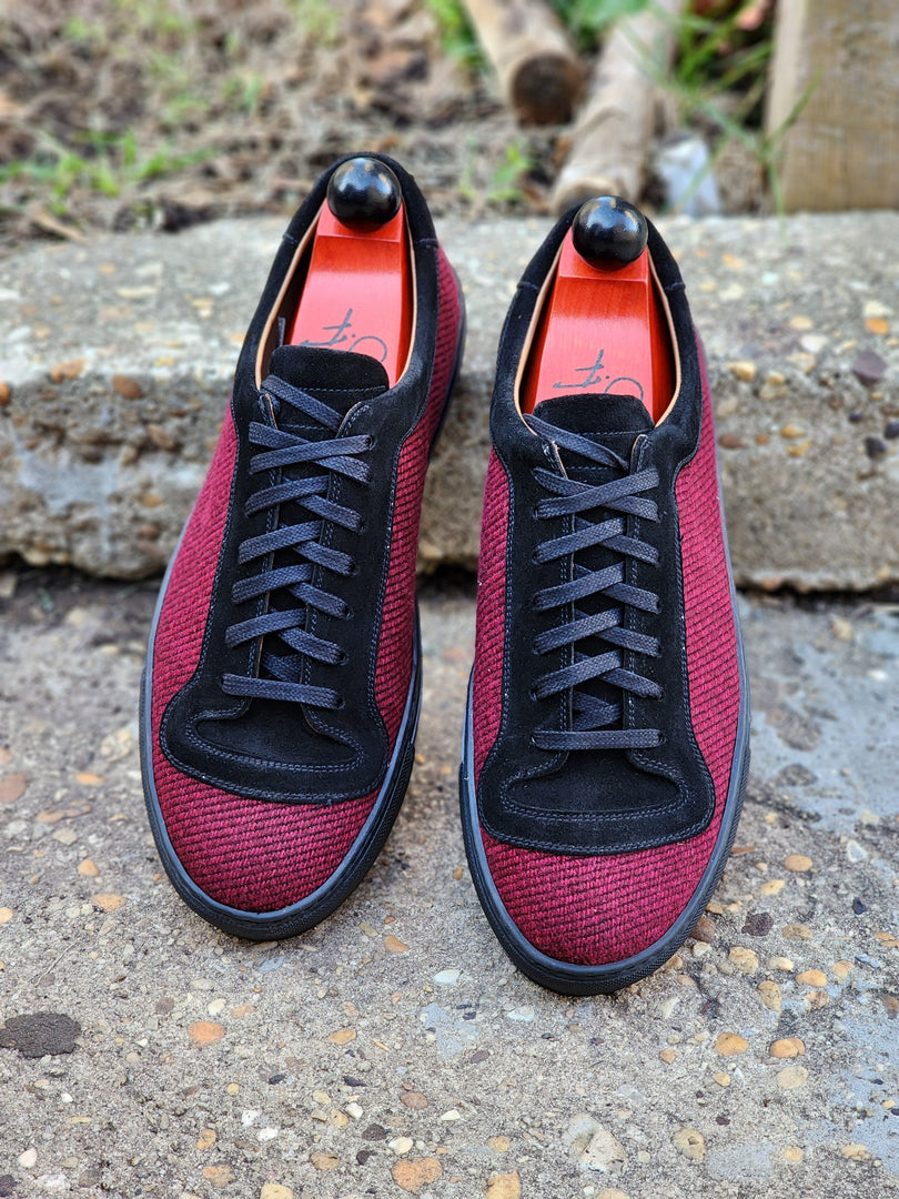 Woodinville - Red Poulsbo Tweed / Black Suede