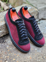 Load image into Gallery viewer, Woodinville - Red Poulsbo Tweed / Black Suede
