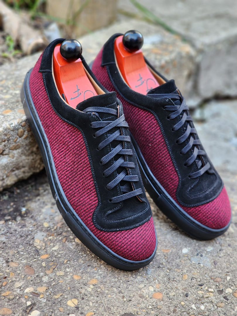 Woodinville - Red Poulsbo Tweed / Black Suede