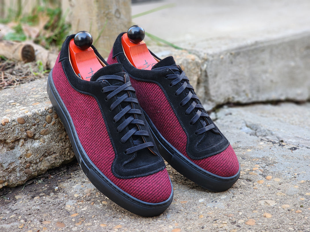 Woodinville - Red Poulsbo Tweed / Black Suede