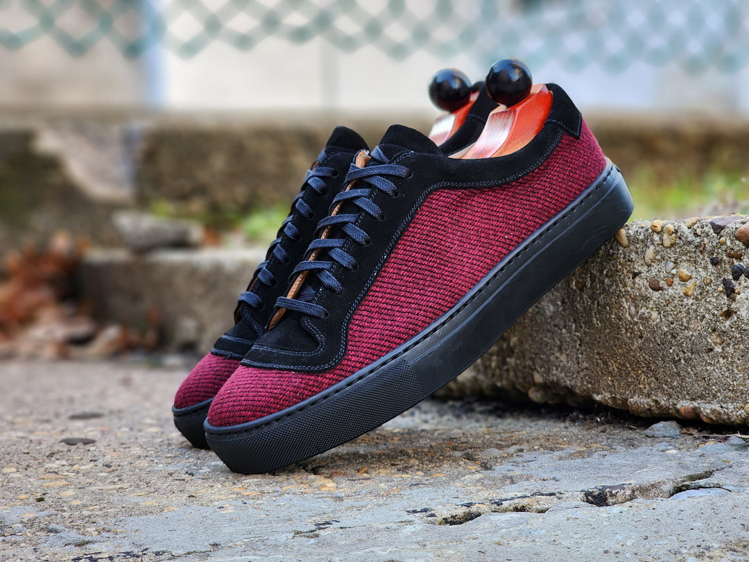 Woodinville - Red Poulsbo Tweed / Black Suede