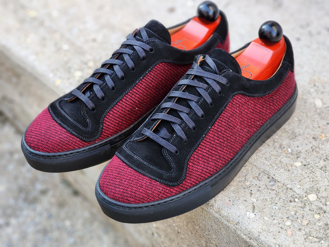 Woodinville - Red Poulsbo Tweed / Black Suede