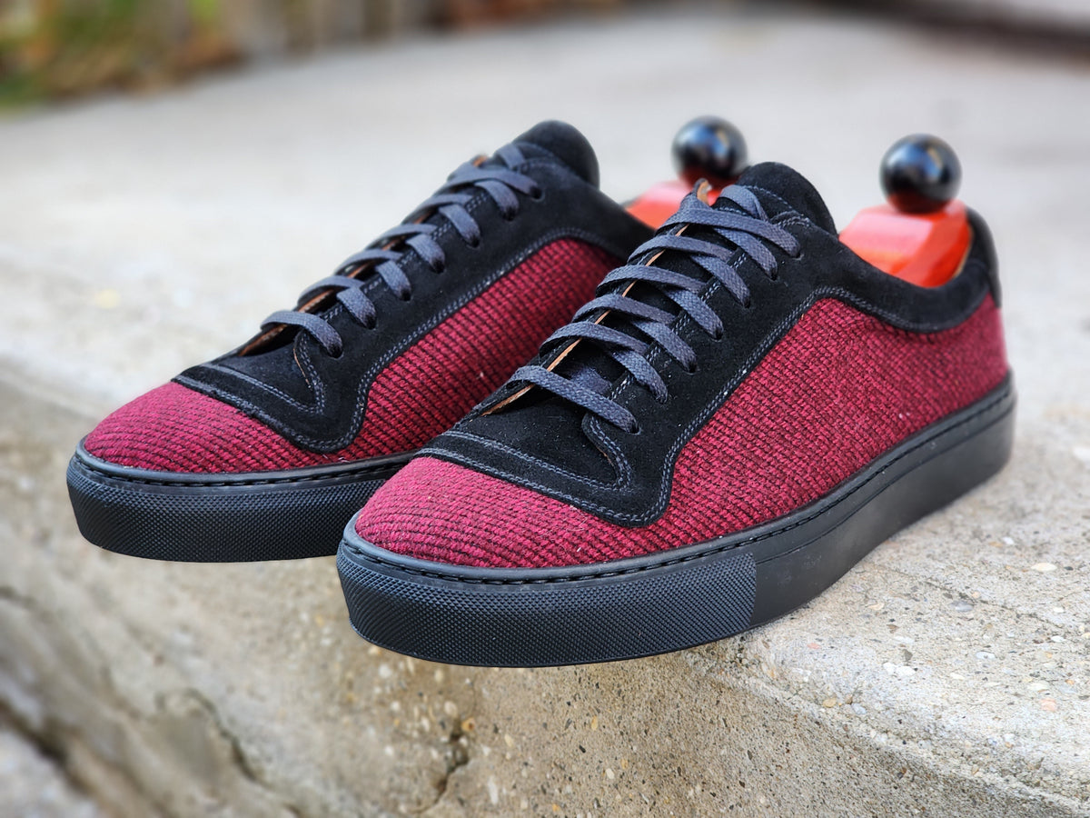 Woodinville - Red Poulsbo Tweed / Black Suede