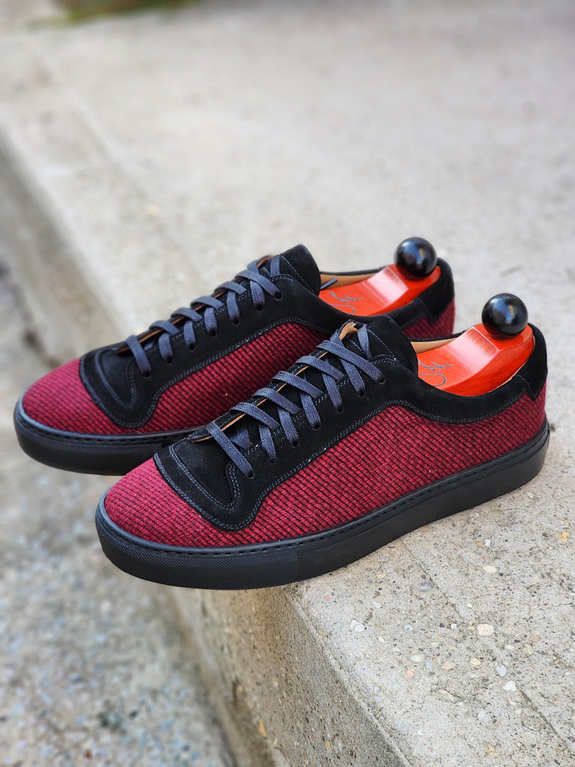 Woodinville - Red Poulsbo Tweed / Black Suede