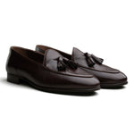 Load image into Gallery viewer, Belgian Tassel Loafer - Brown Deerskin
