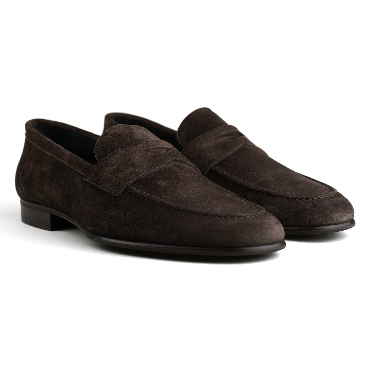 Unlined Penny Loafer - Dark Brown Suede