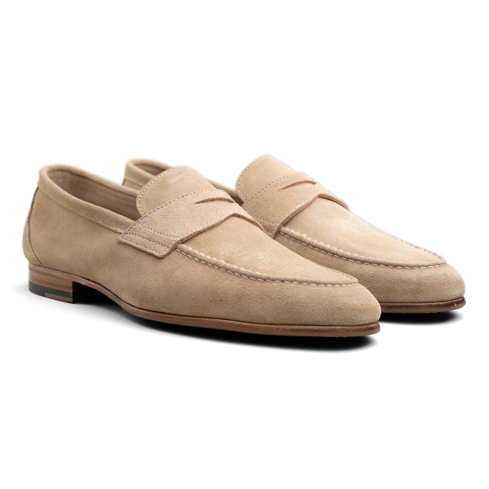 靴 Berwick Coin Loafer Berwick Unlined Penny Loafer - Sand Suede – Marketplace by The