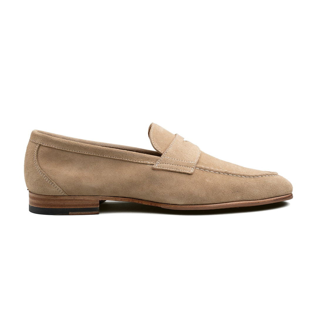 Unlined Penny Loafer - Sand Suede