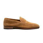 Load image into Gallery viewer, Unlined Penny Loafer - Golden Brown Suede
