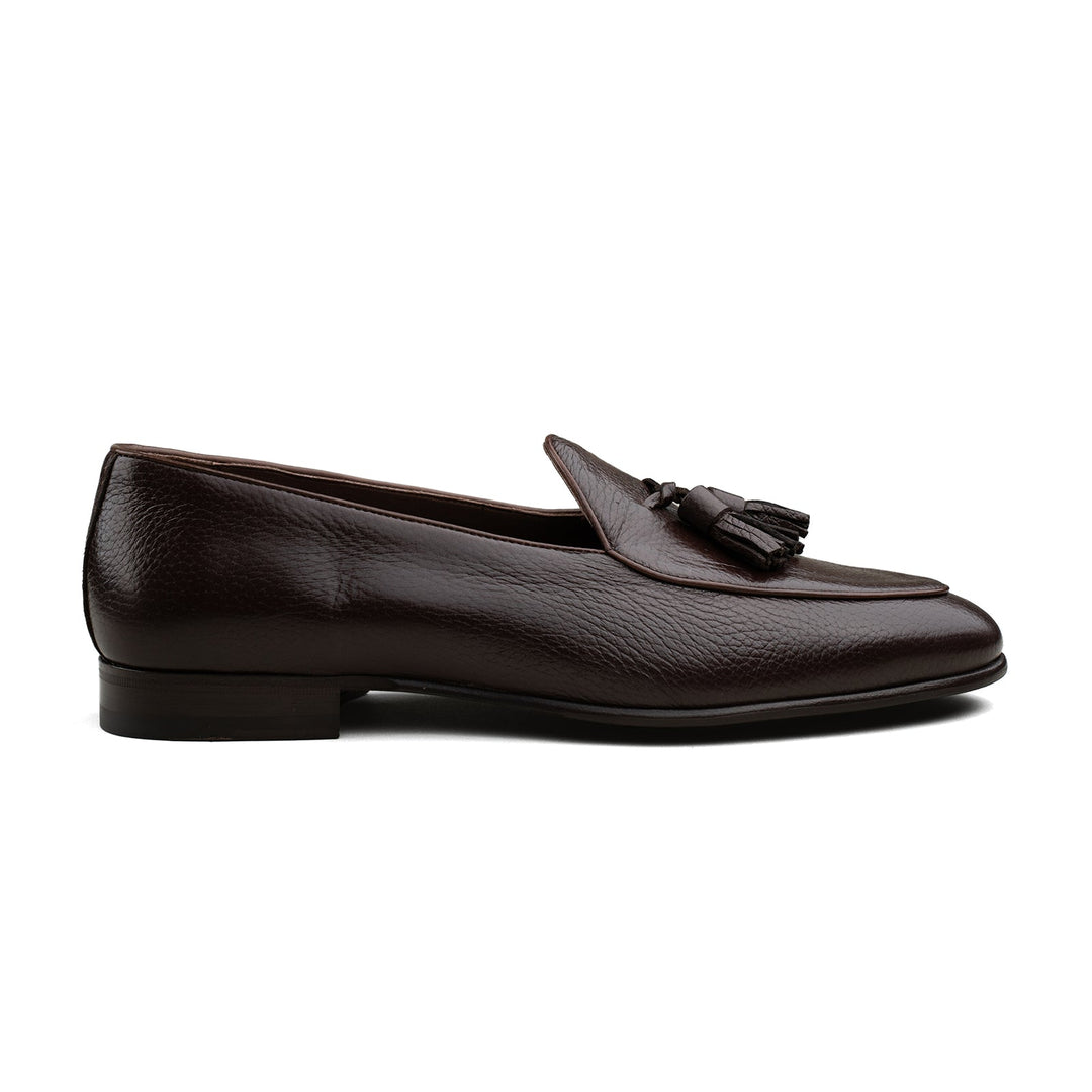 Belgian Tassel Loafer - Brown Deerskin