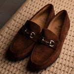 Load image into Gallery viewer, Bologna Bit Loafer - Polo Brown Suede
