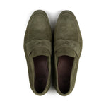 Load image into Gallery viewer, Unlined Penny Loafer - Green Suede
