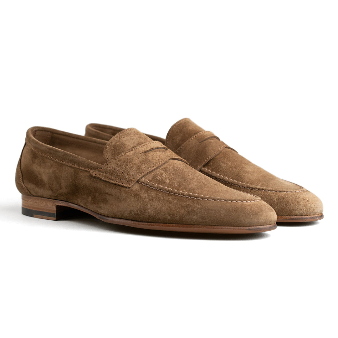 Unlined Penny Loafer - Medium Brown Suede