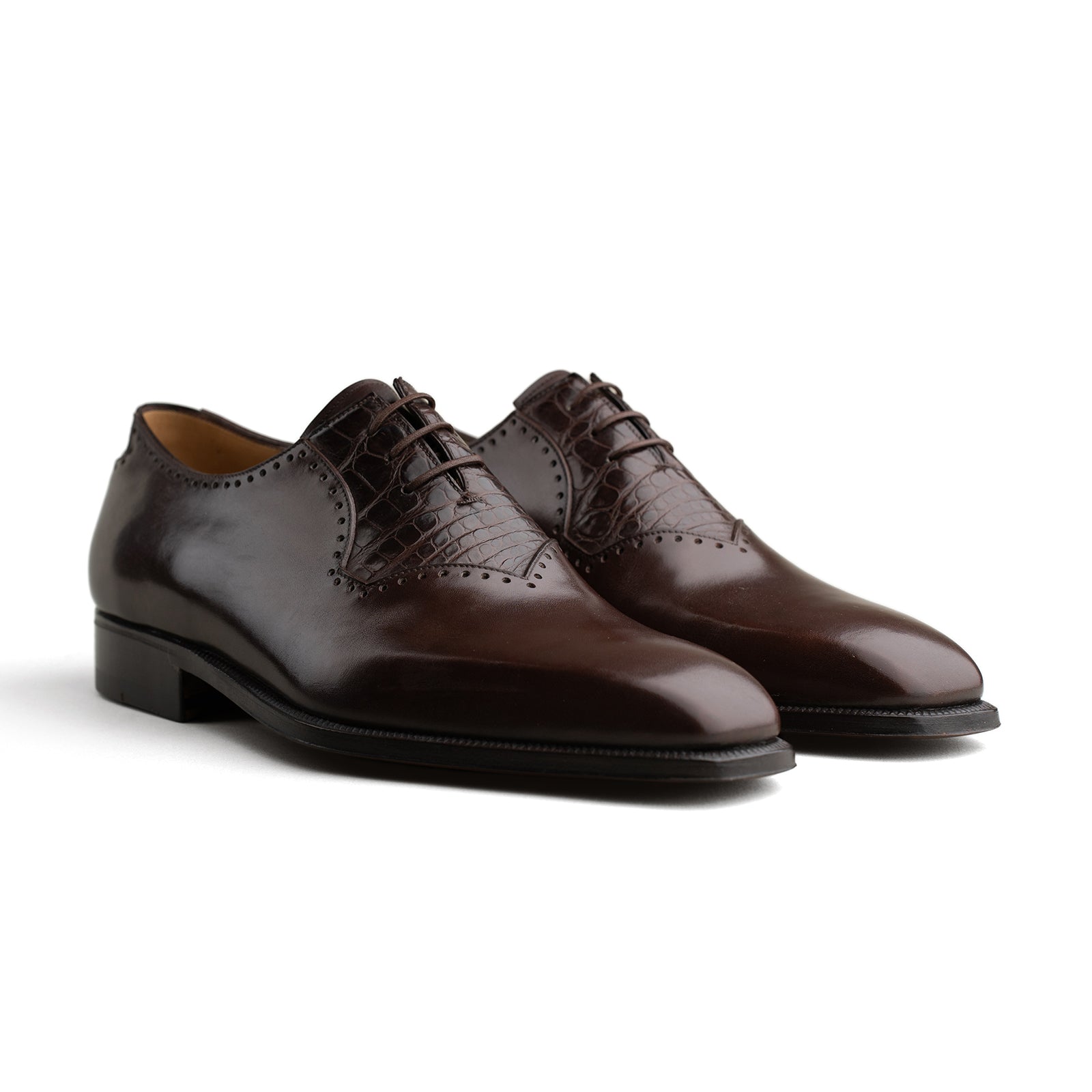 Enzo Bonafe Style 3627 - Vitello Meleze / Brown Alligator 6 Enzo Bonafe Style 3627 - Vitello Meleze / Brown Alligator 6