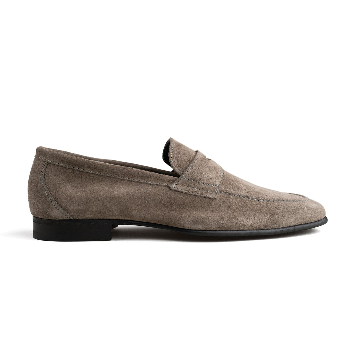 Unlined Penny Loafer - Grey Suede