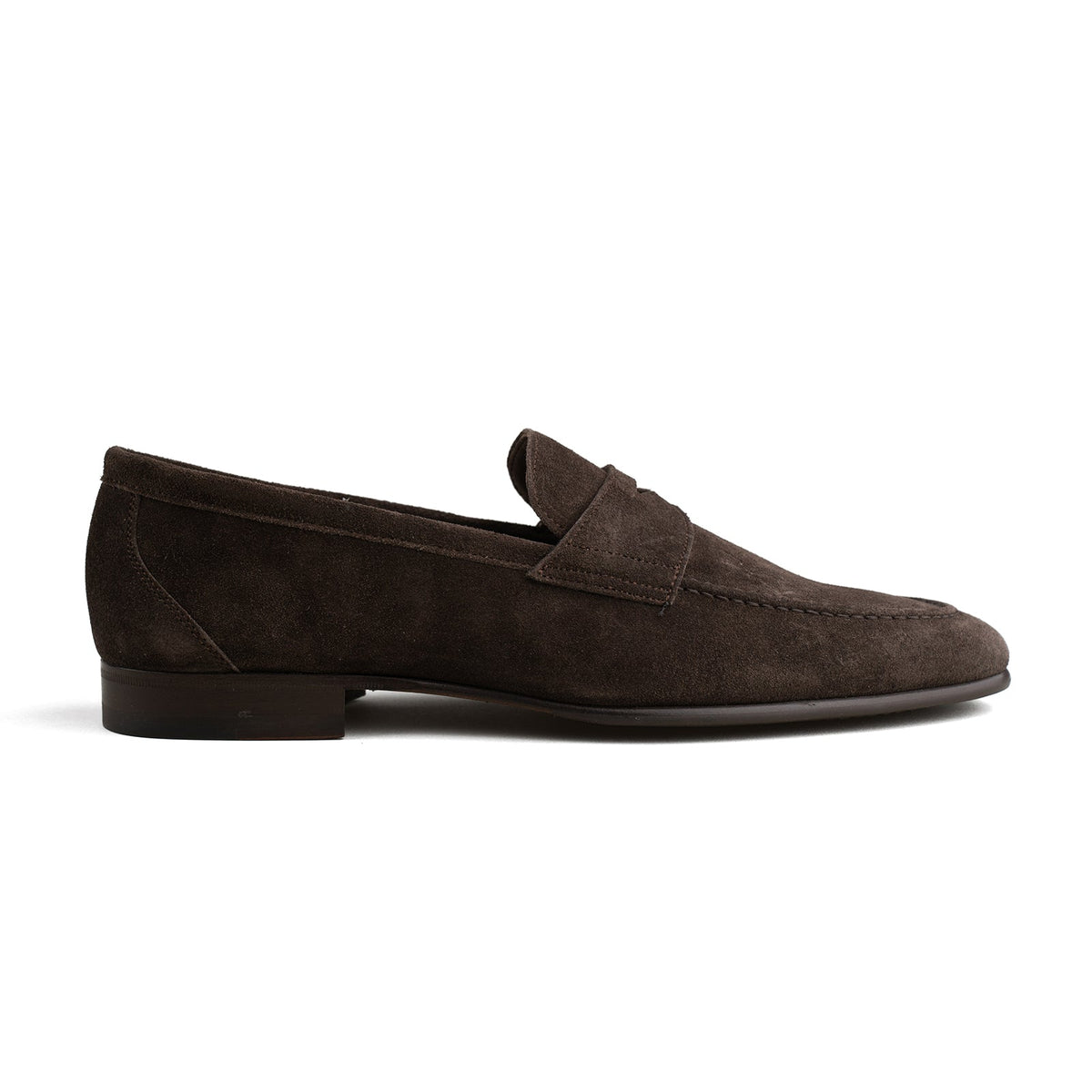 Unlined Penny Loafer - Dark Brown Suede