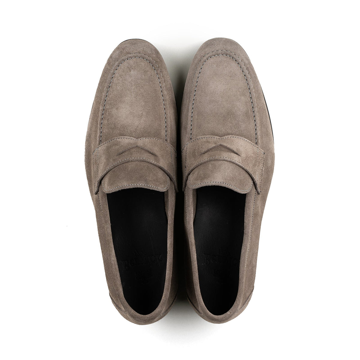 Unlined Penny Loafer - Grey Suede