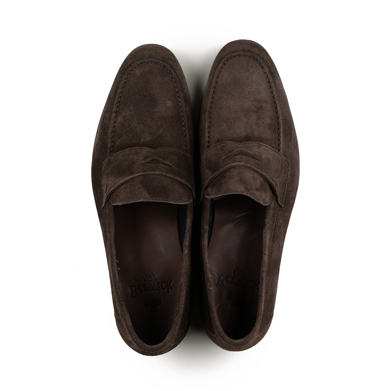 Berwick Unlined Penny Loafer - Dark Brown Suede – Marketplace by