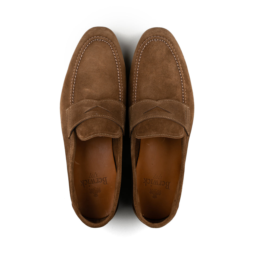 Unlined Penny Loafer - Medium Brown Suede