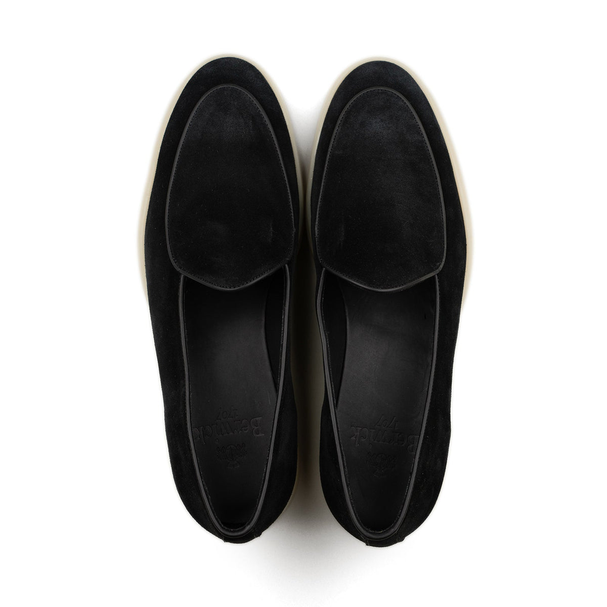 Belgian Loafer w/ Rubber Sole - Black Suede