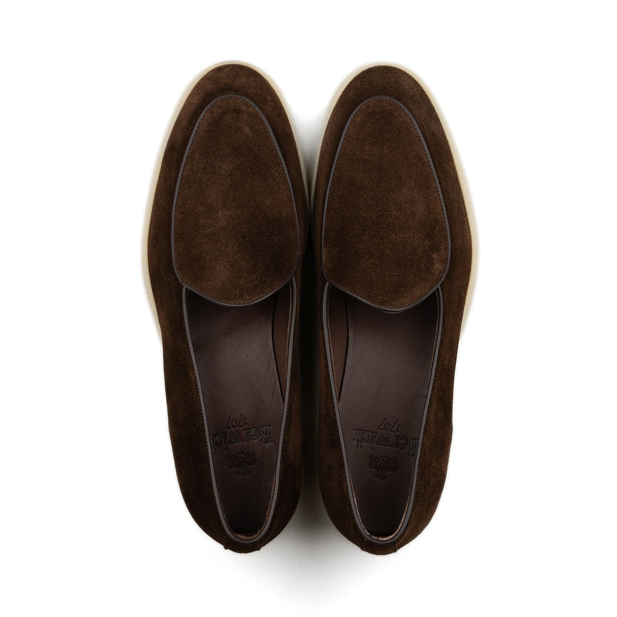 Belgian Loafer w/ Rubber Sole - Dark Brown Suede