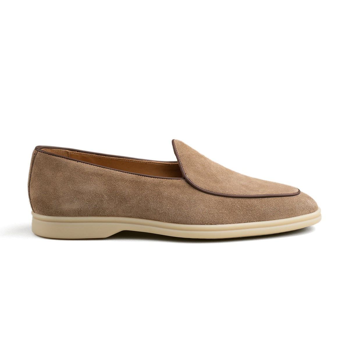 Belgian Loafer w/ Rubber Sole - Antilope Suede