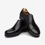 Load image into Gallery viewer, Punch Cap Oxford - Black Calf
