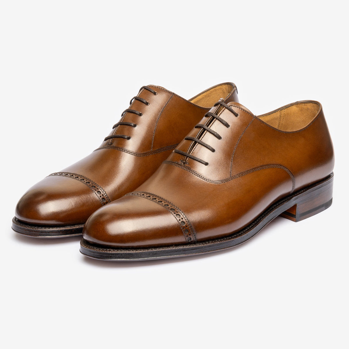 Punch Cap Oxford - Brown Calf