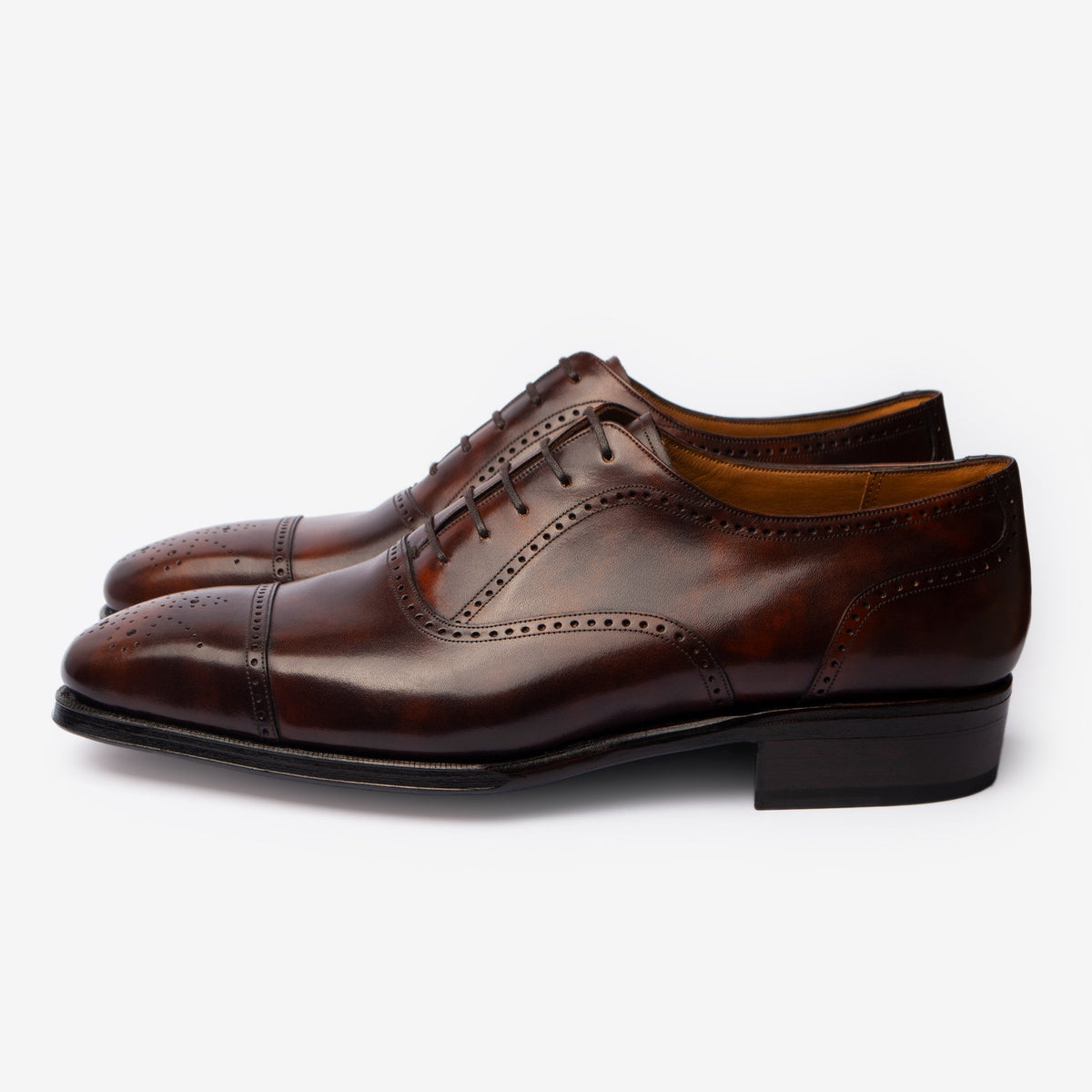 Semi Brogue Oxford - Brown Museum Calf