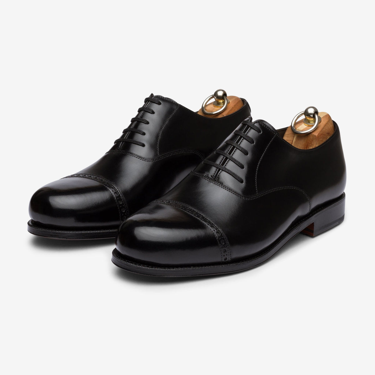 Punch Cap Oxford - Black Calf (MOD Last)