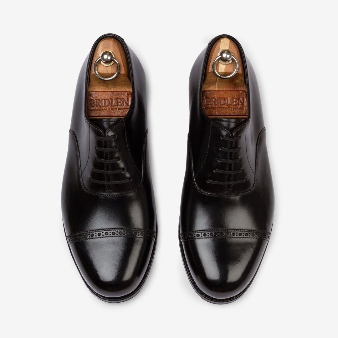 Punch Cap Oxford - Black Calf