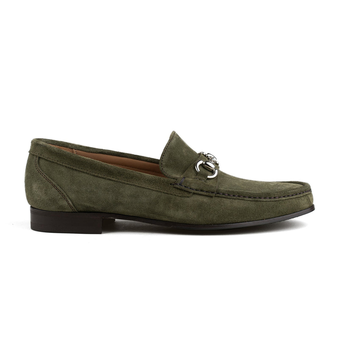 Bologna Bit Loafer - Green Suede