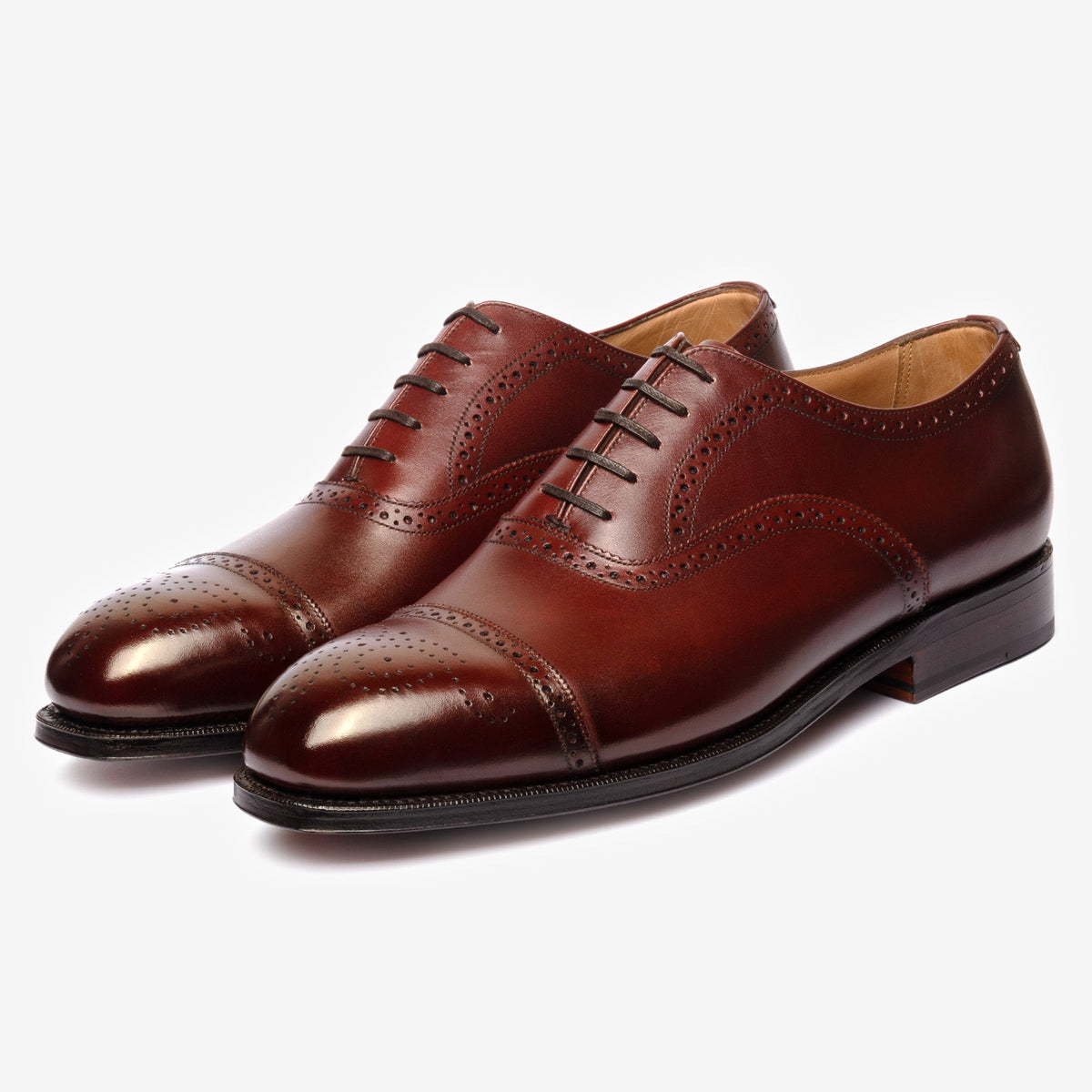 Semi Brogue Oxford | Burgundy - Char Last