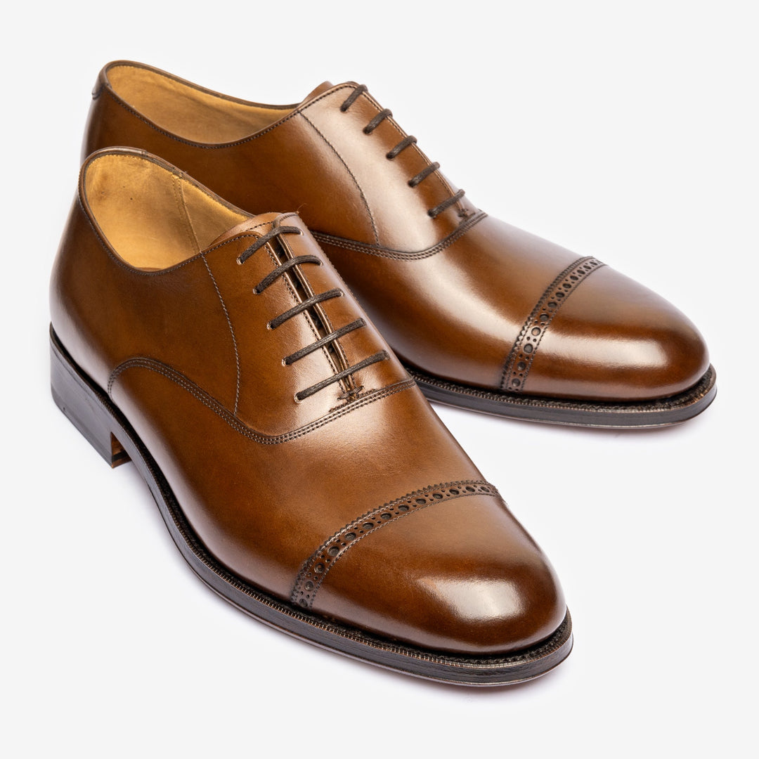 Punch Cap Oxford - Brown Calf