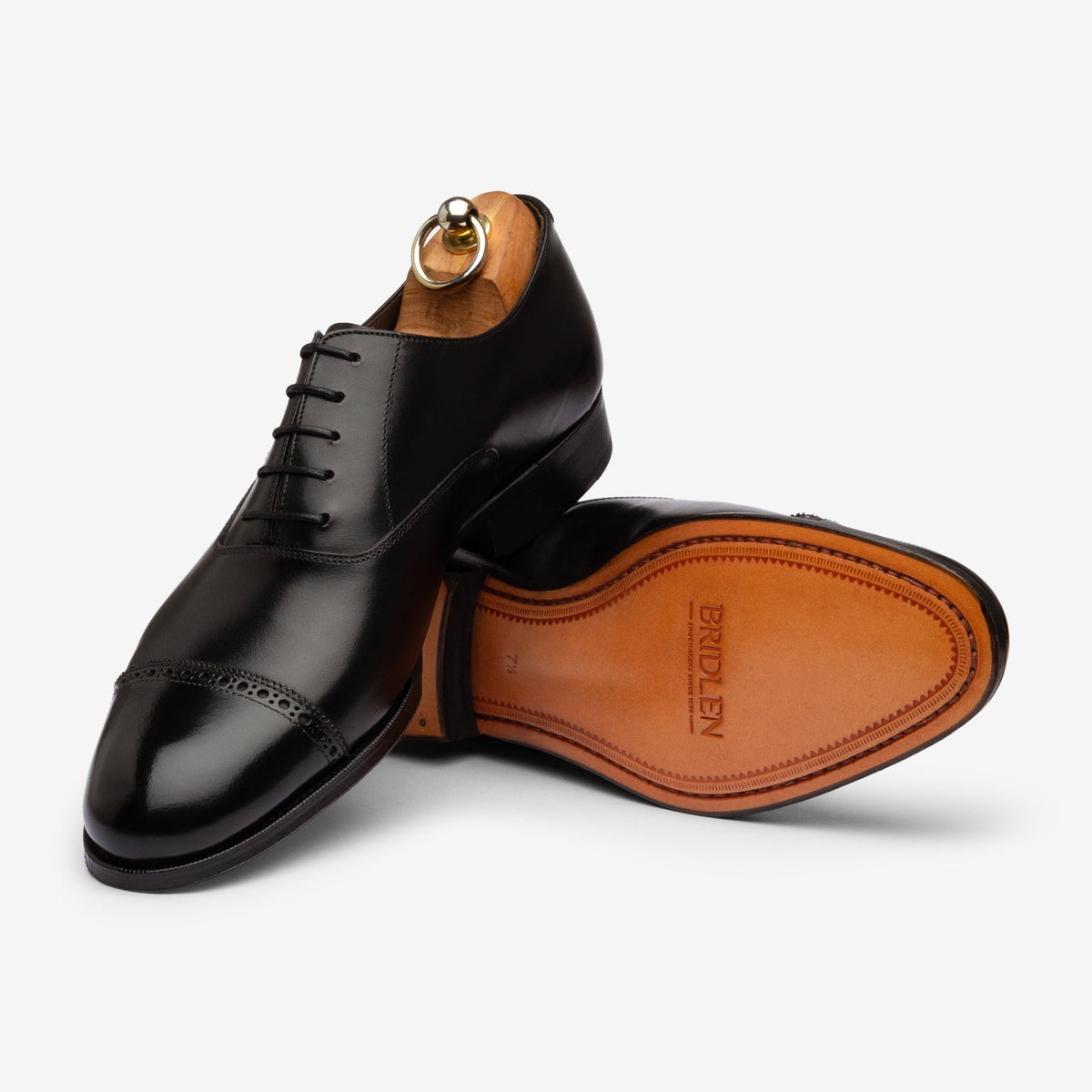 Punch Cap Oxford - Black Calf (Rui Last)