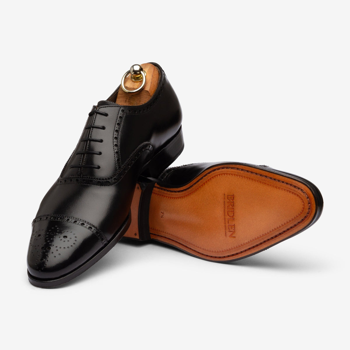 Semi Brogue Oxford - Black Calf