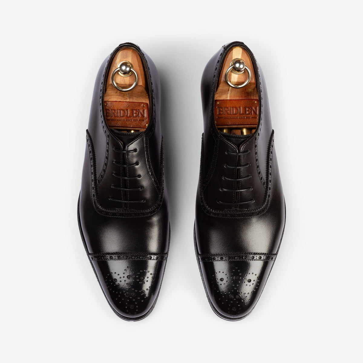 Semi Brogue Oxford - Black Calf