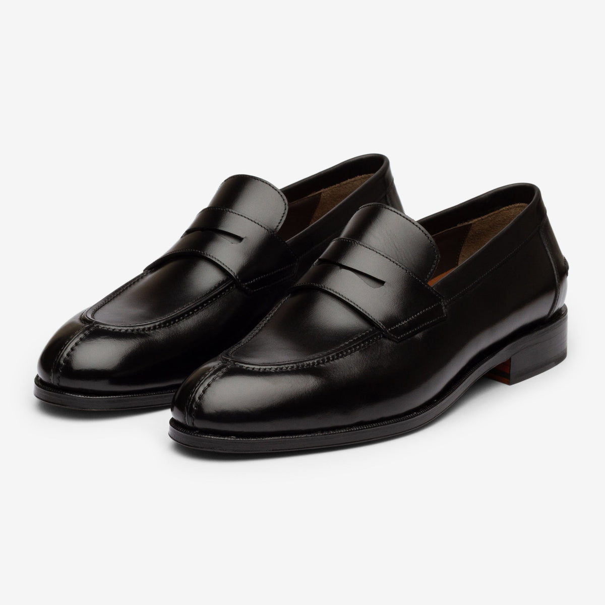 Y-Tip Penny Loafer - Black Calf
